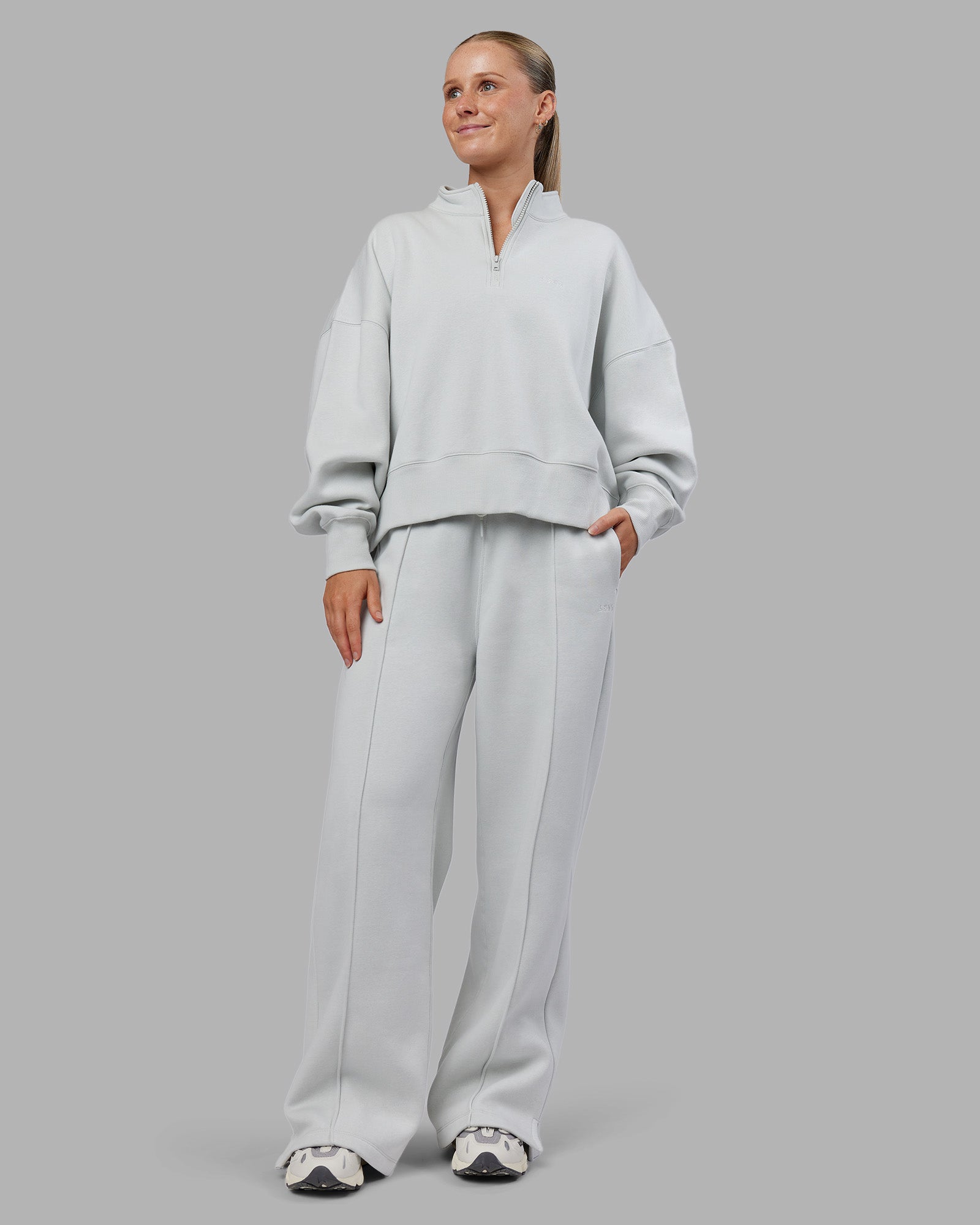 MVP 1/2 Zip Oversized Sweater - Digital Mist | LSKD