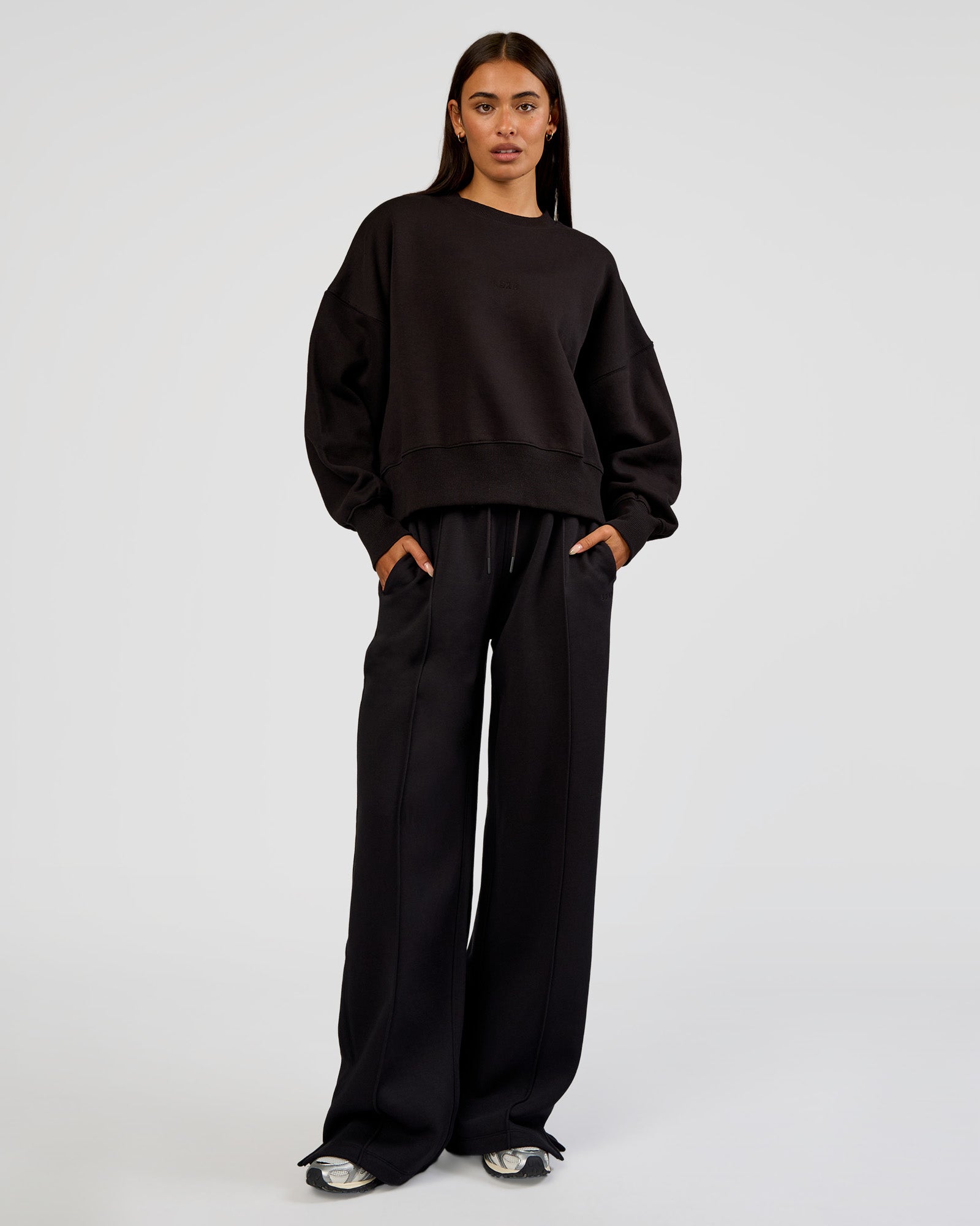 MVP Wide Leg Tall Track Pant - Black | LSKD