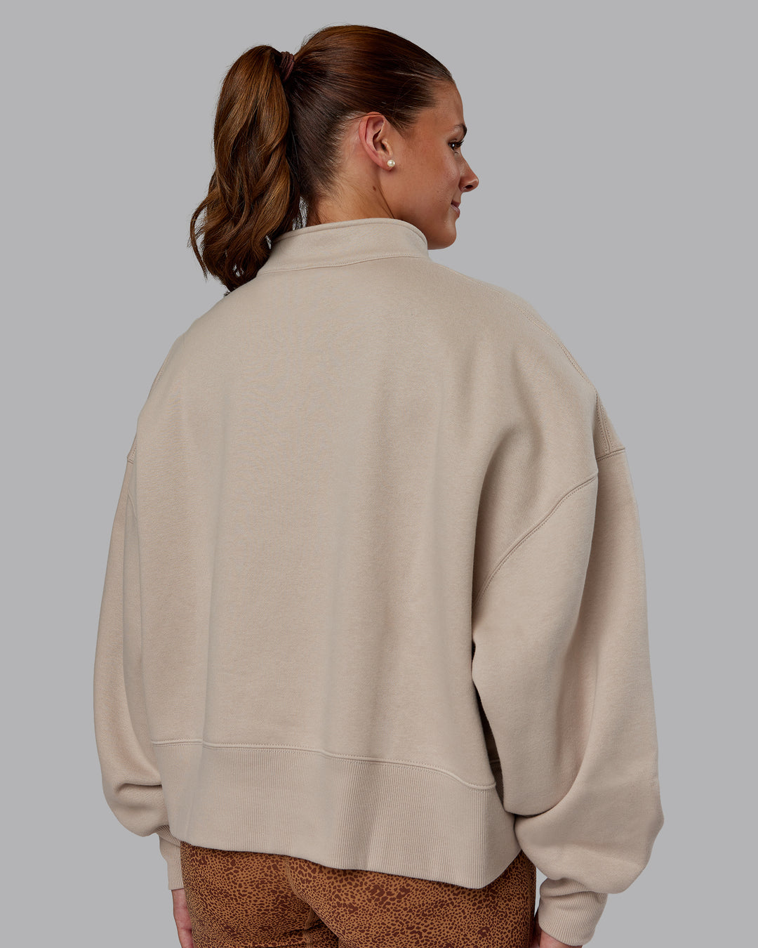 MVP 1/2 Zip Oversized Sweater - Shale Beige