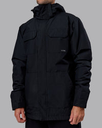 Man wearing Marshall 2.0 Jacket - Black | Model:Tommy | Size:S