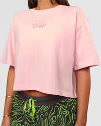 Woman wearing Miami Vibe FLXCotton Cropped Tee - Marshmallow | Model:Bianca | Size:S