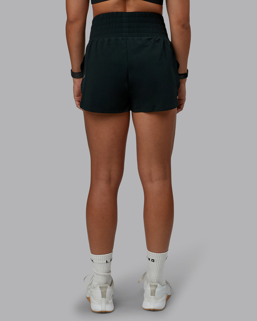 Woman wearing Power Train 2&quot; Short - Black | Model:Tylah | Size:S