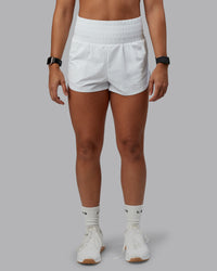 Woman wearing Power Train 2" Short - White | Model:Tylah | Size:S