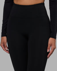 Woman wearing Progression Ultra High-Rise Full Length Legging - Black | Model:Rhiley | Size:S
