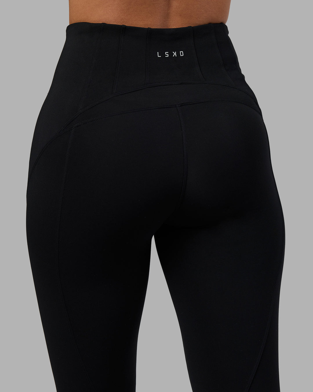 Woman wearing Progression Ultra High-Rise Full Length Legging - Black | Model:Rhiley | Size:S