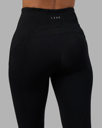Woman wearing Progression Ultra High-Rise Full Length Legging - Black | Model:Rhiley | Size:S