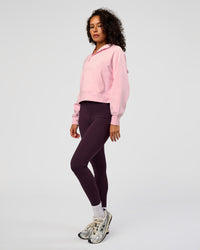 Woman wearing Pursue Mid-Weight Hoodie - Marshmallow | Model:Jasmine | Size:S