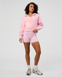 Woman wearing Pursue Mid-Weight Hoodie - Marshmallow | Model:Jasmine | Size:S