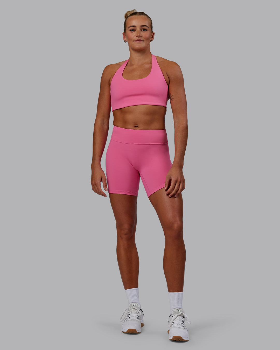 Woman wearing RXD Low-Rise 6&quot; Short - Carmine Rose