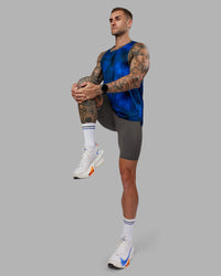 Man wearing Race Day Short Tight 8" - Dark Storm | Model:Tommy | Size:M