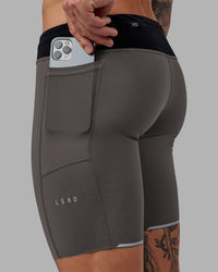 Man wearing Race Day Short Tight 8" - Dark Storm | Model:Tommy | Size:M