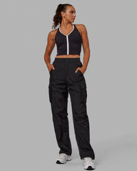 Woman wearing Reflection Active Tank - Black-White