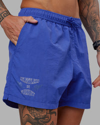 Man wearing Relentless Classic 5" Short - Power Cobalt | Model:Tommy | Size:S