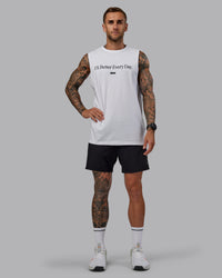 Man wearing Rep 5" Lined Performance Shorts in Black | Size:S