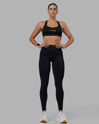 Woman wearing Rep Ultra High-Rise Full Length Legging Pockets - Black-White | Model:Shae | Size:S