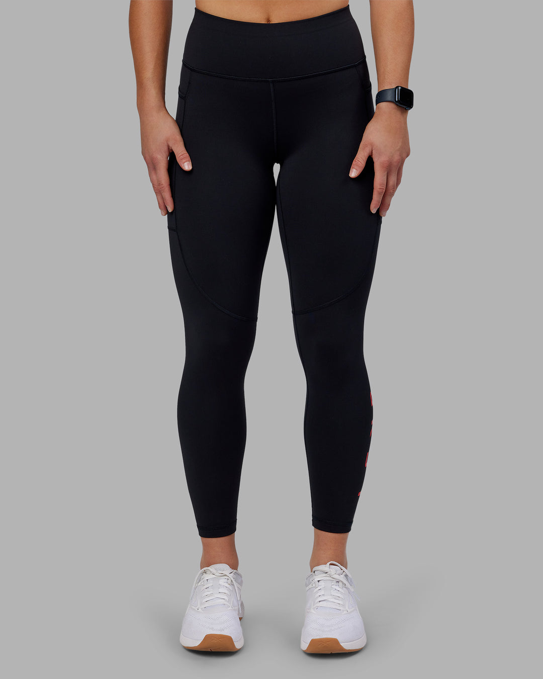 Rep Ultra High-Rise 7/8 Legging Pockets - Black-Scarlet