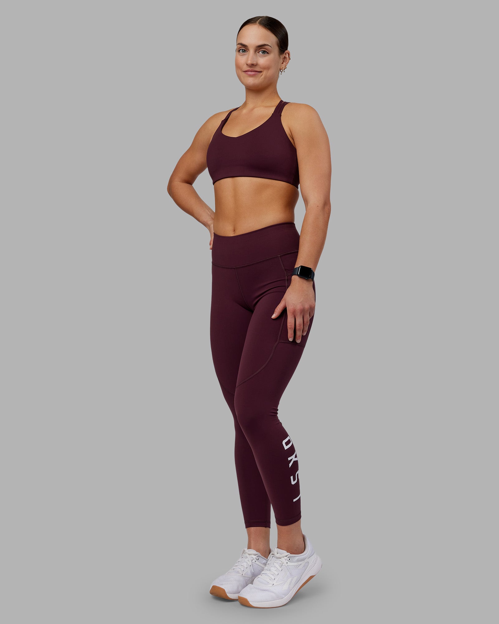 Rep Ultra High-Rise 7/8 Legging Pockets - Cherry Lacquer-White | LSKD