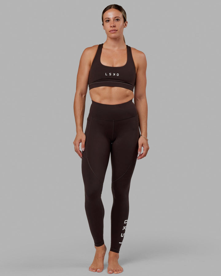 Woman wearing Rep X-Long Tight - Dark Walnut