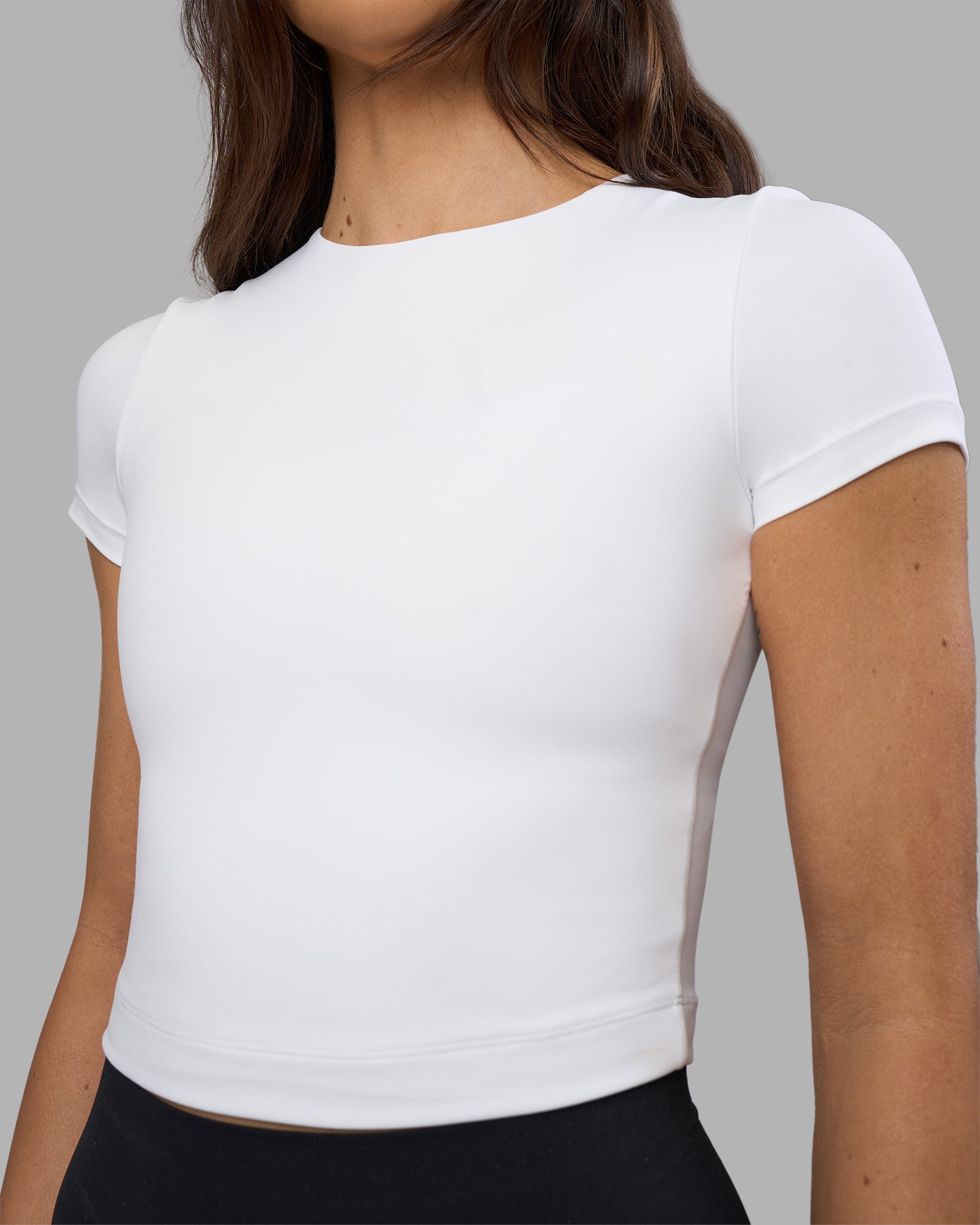 Staple Cropped Tee - White | LSKD