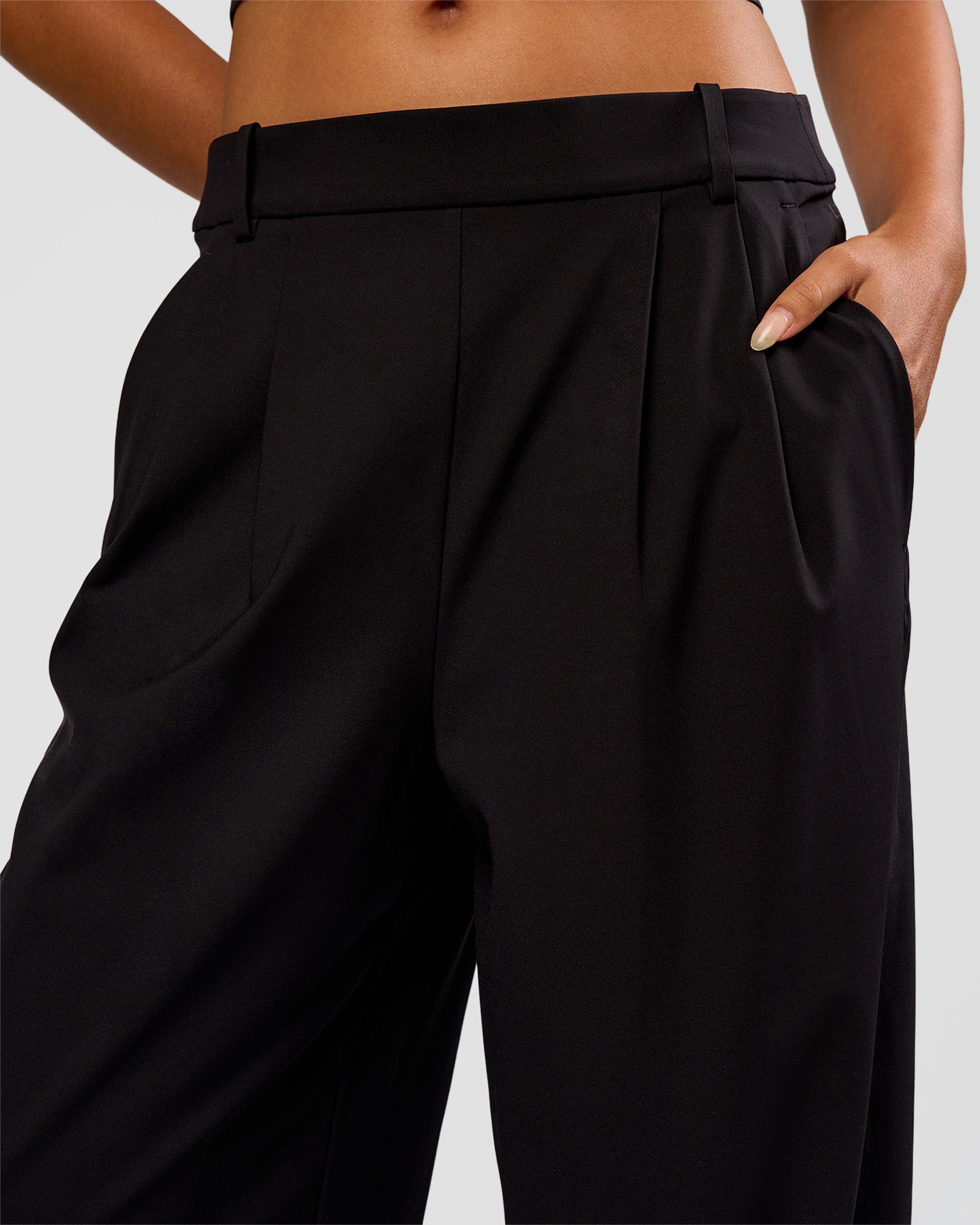 StretchShift Wide Leg Pant - Black | LSKD