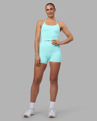 Woman wearing Twist Tank With Shelf Bra - Island Paradise | Model:Sophie | Size:S
