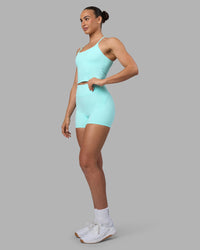 Woman wearing Twist Tank With Shelf Bra - Island Paradise | Model:Sophie | Size:S