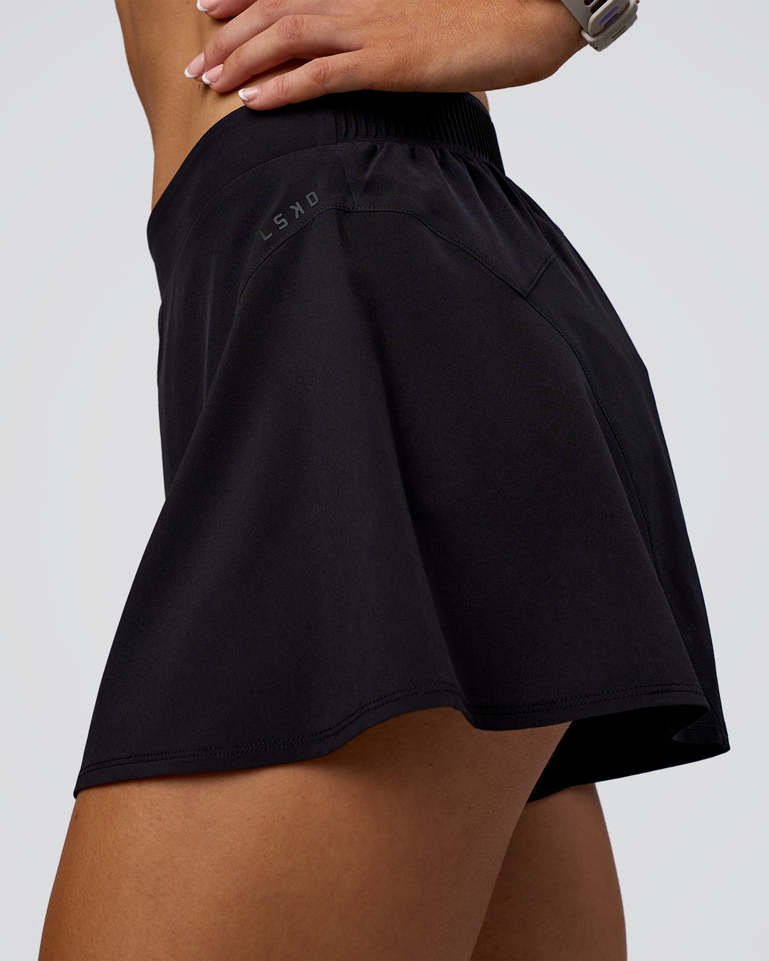 Woman wearing Unstoppable Lined Short - Black | Model:Emelia | Size:S