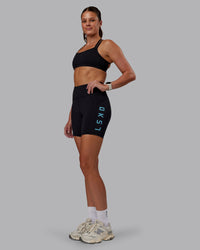 Woman wearing Velocity Sports Bra - Black | Model:Phoebe | Size:S