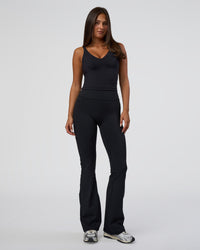 Woman wearing Vitality Active Tank - Black | Model:Bianca | Size:S