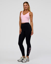 Woman wearing Vitality Active Tank - Marshmallow | Model:Amity | Size:S