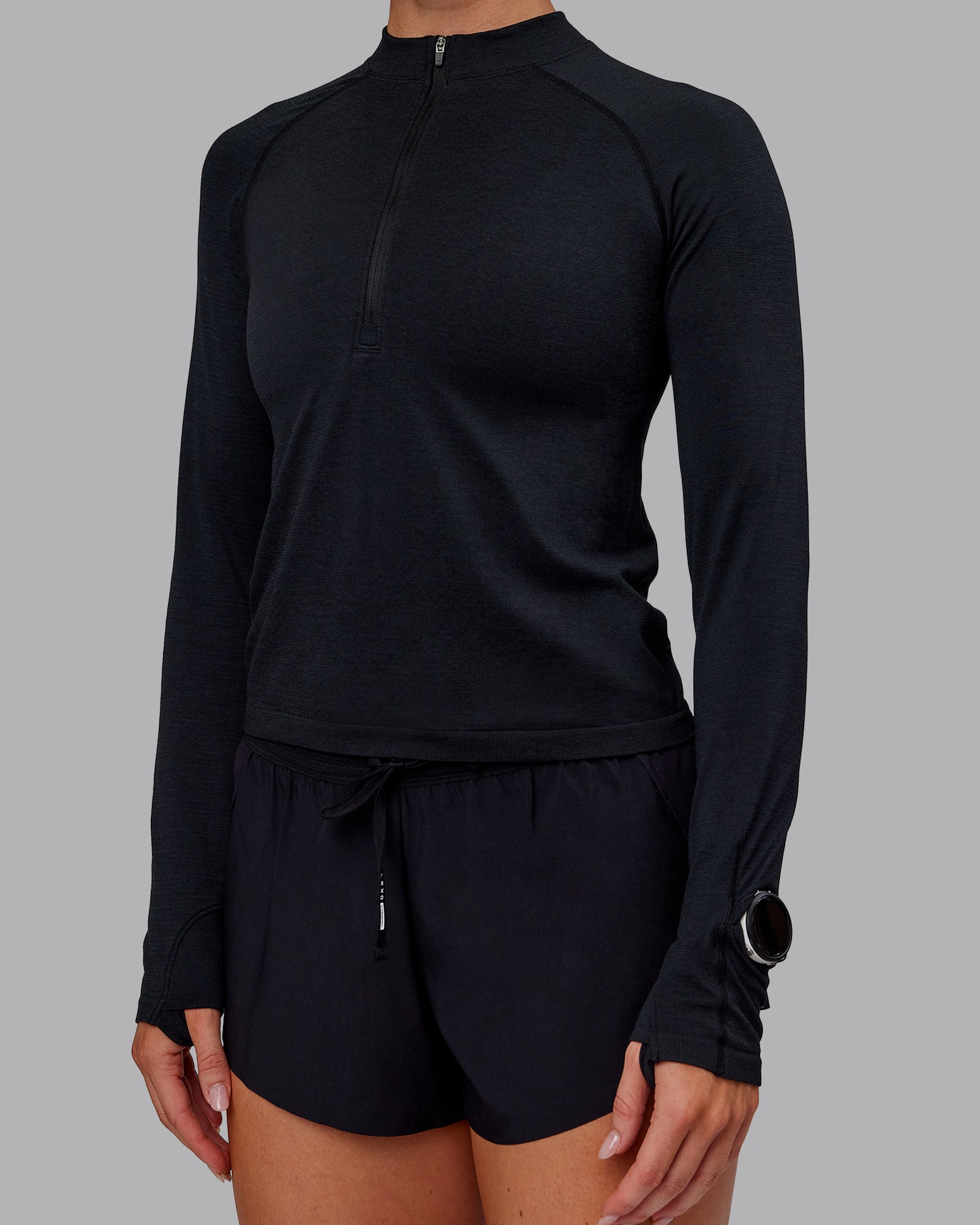 AeroFLX+ Long Sleeve Half Zip - Black Marl | LSKD