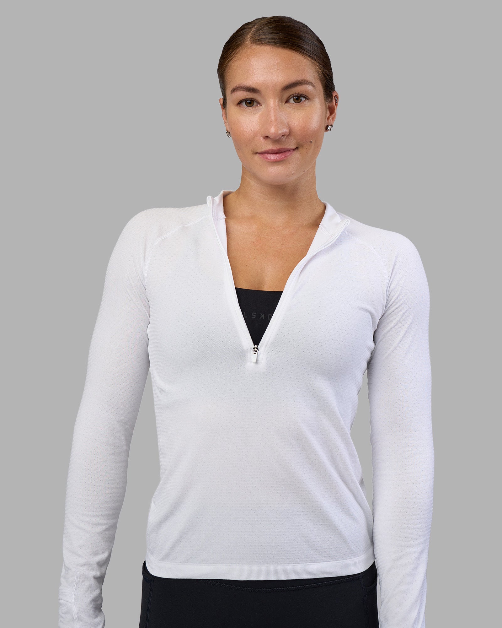 AeroFLX+ Long Sleeve Half Zip - White | LSKD