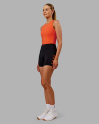 Woman wearing Base Tank - Ultra Orange | Model:Ella | Size:S