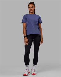 Woman wearing Love The Run FLXCotton Tee - Future Dusk-Galactic Lilac