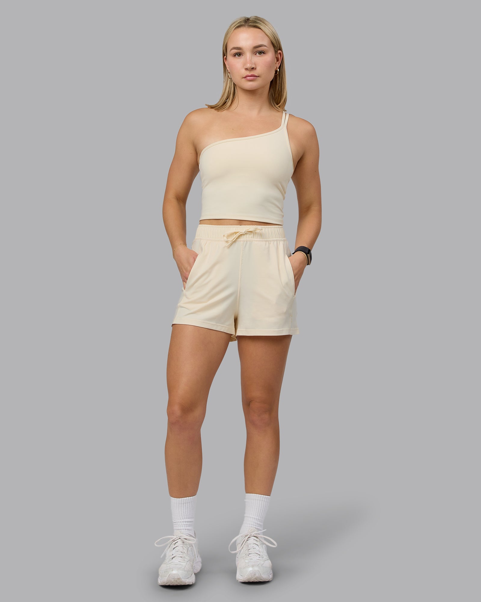 Womens Restore CloudFLX Shorts - Ivory | LSKD