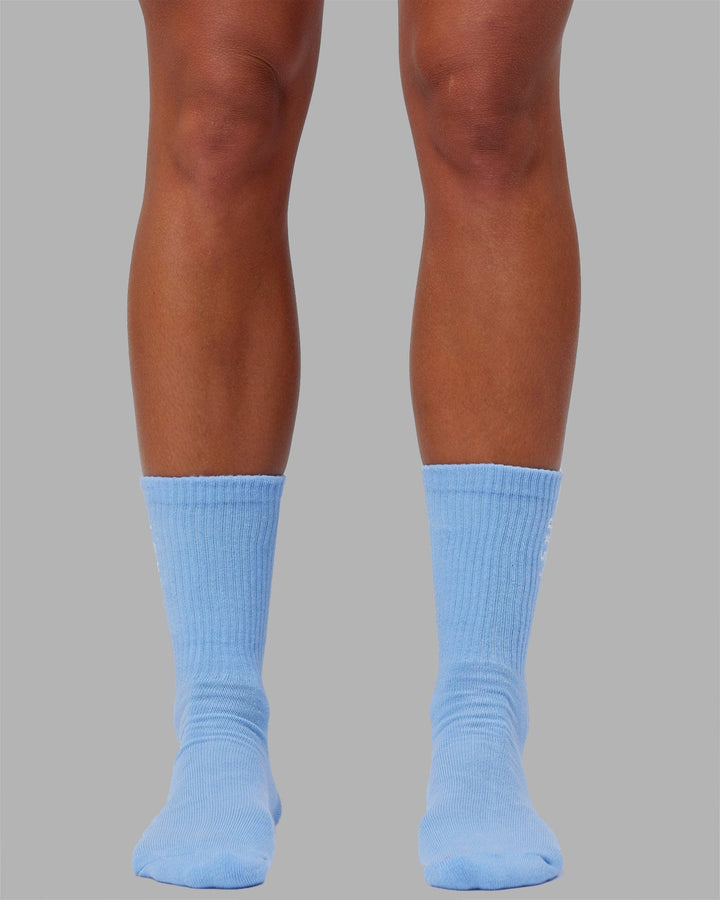 Signal 3 Pack Crew Socks - Cornflower Blue/Pale Lilac/Green Fig