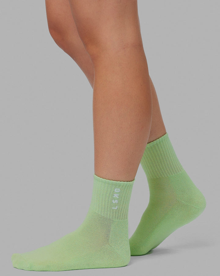 Signal 3 Pack Quarter Socks - Cornflower Blue/Pale Lilac/Green Fig