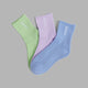 Signal 3 Pack Quarter Socks - Cornflower Blue/Pale Lilac/Green Fig