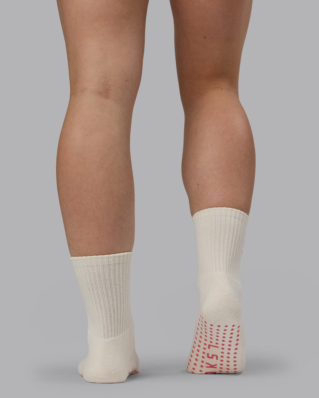 Signal Crew Pilates Grip Sock - Off White-Pink Lemonade