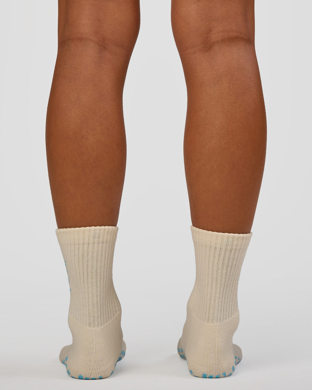 Signal Pilates Crew Grip Socks 2.0 - Off White-Baltic Sea