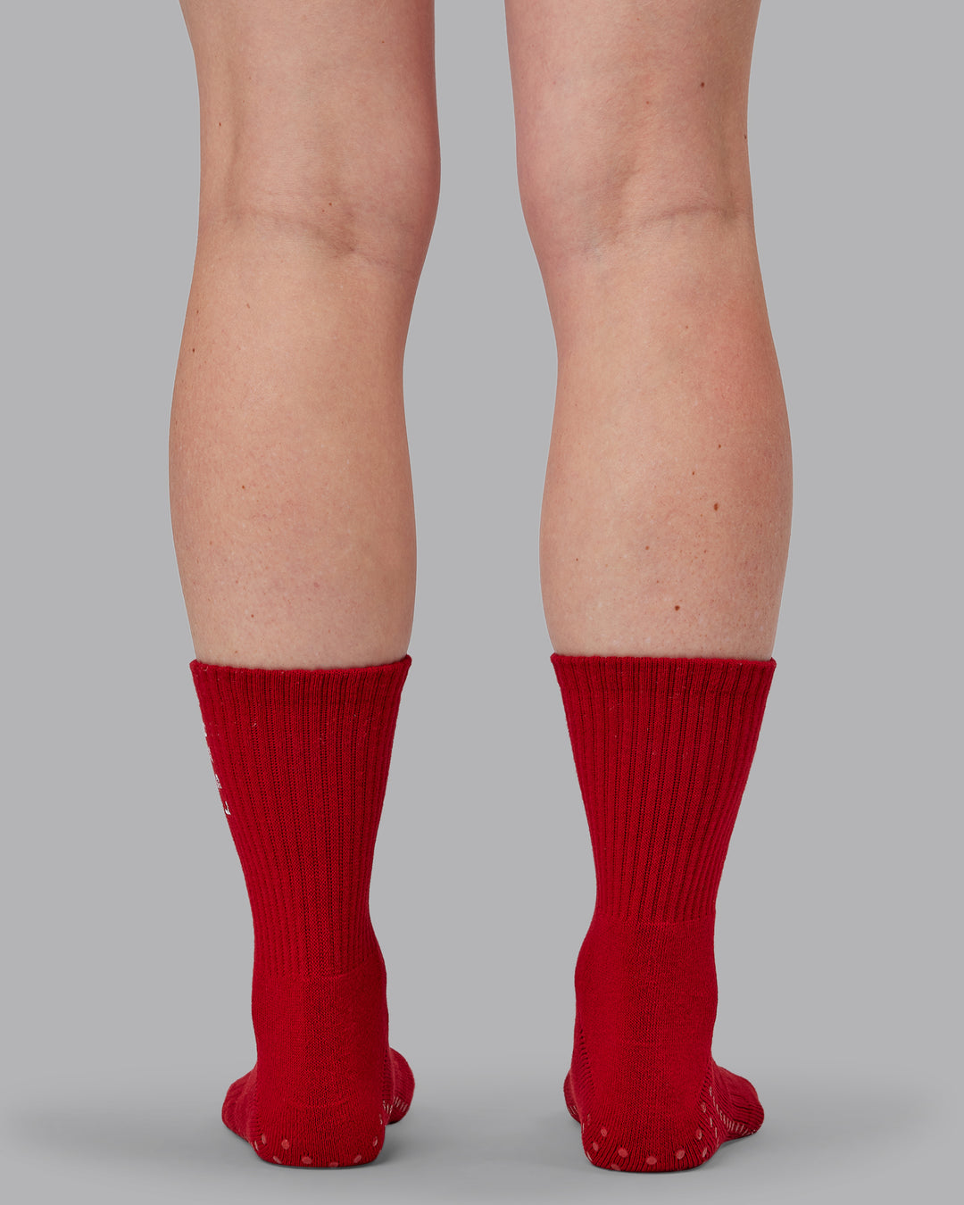 Signal Crew Pilates Grip Sock - Cherry Lacquer-Marshmallow