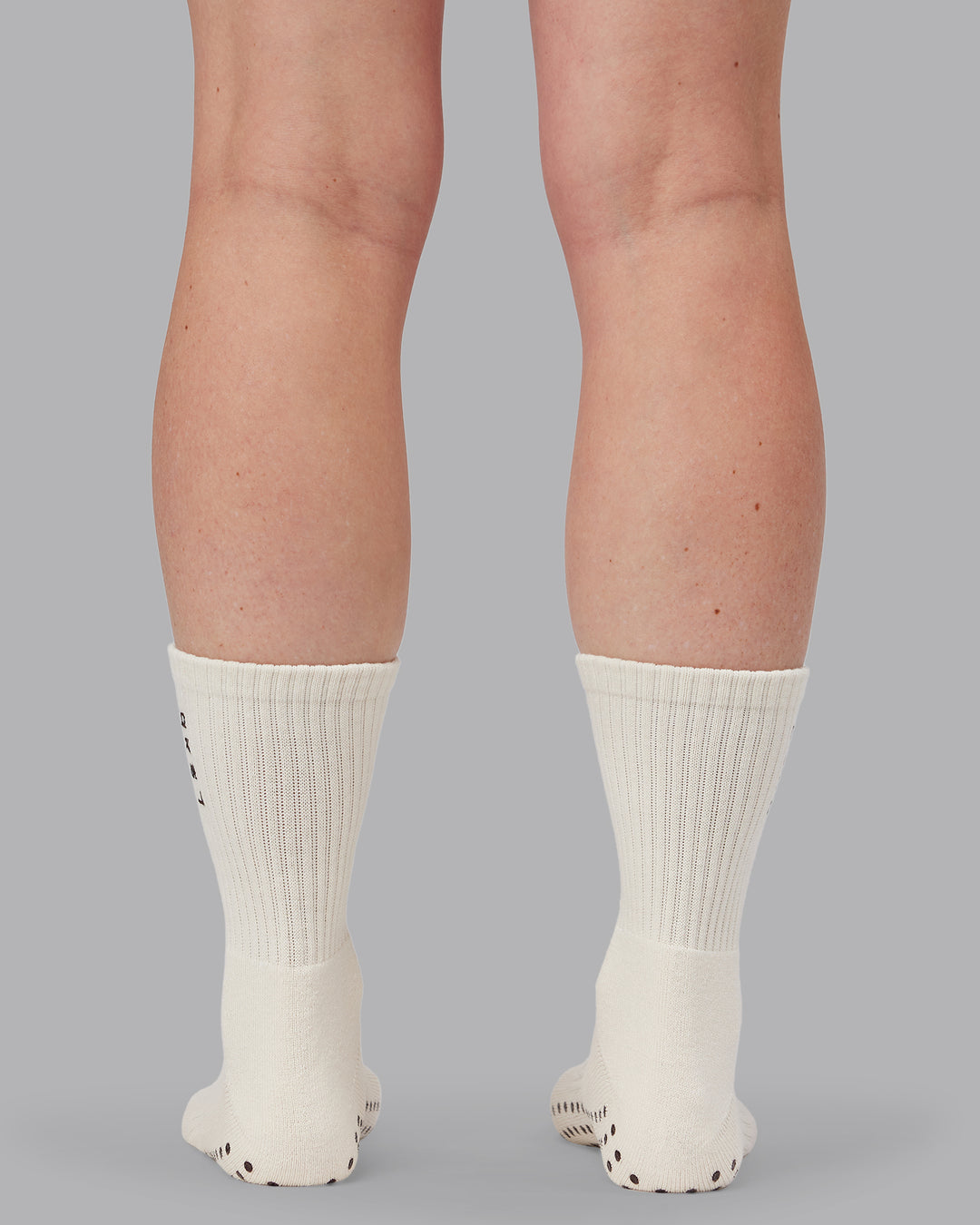 Signal Crew Pilates Grip Socks - Off White-Chocolate Martini