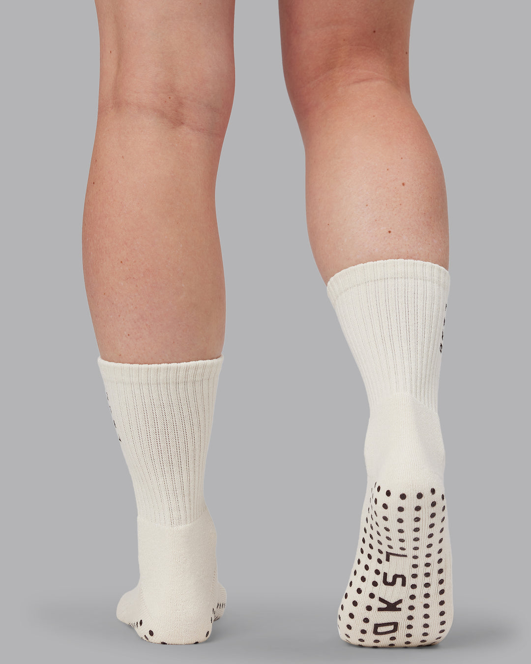 Signal Crew Pilates Grip Socks - Off White-Chocolate Martini