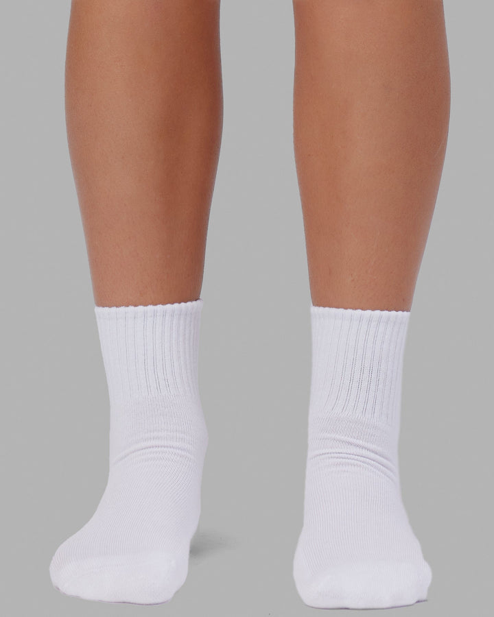 Signal 3 Pack Quarter Socks - White-Black