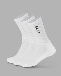 Signal Crew Socks White-Black