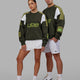 Duo wearing Unisex Slam Sweater Oversize - Forest Night-Moss Stone