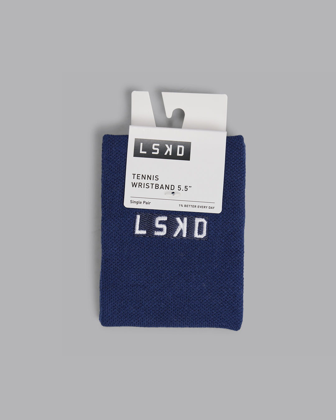 Tennis Wristband 5.5&quot; - Midnight Blue-White