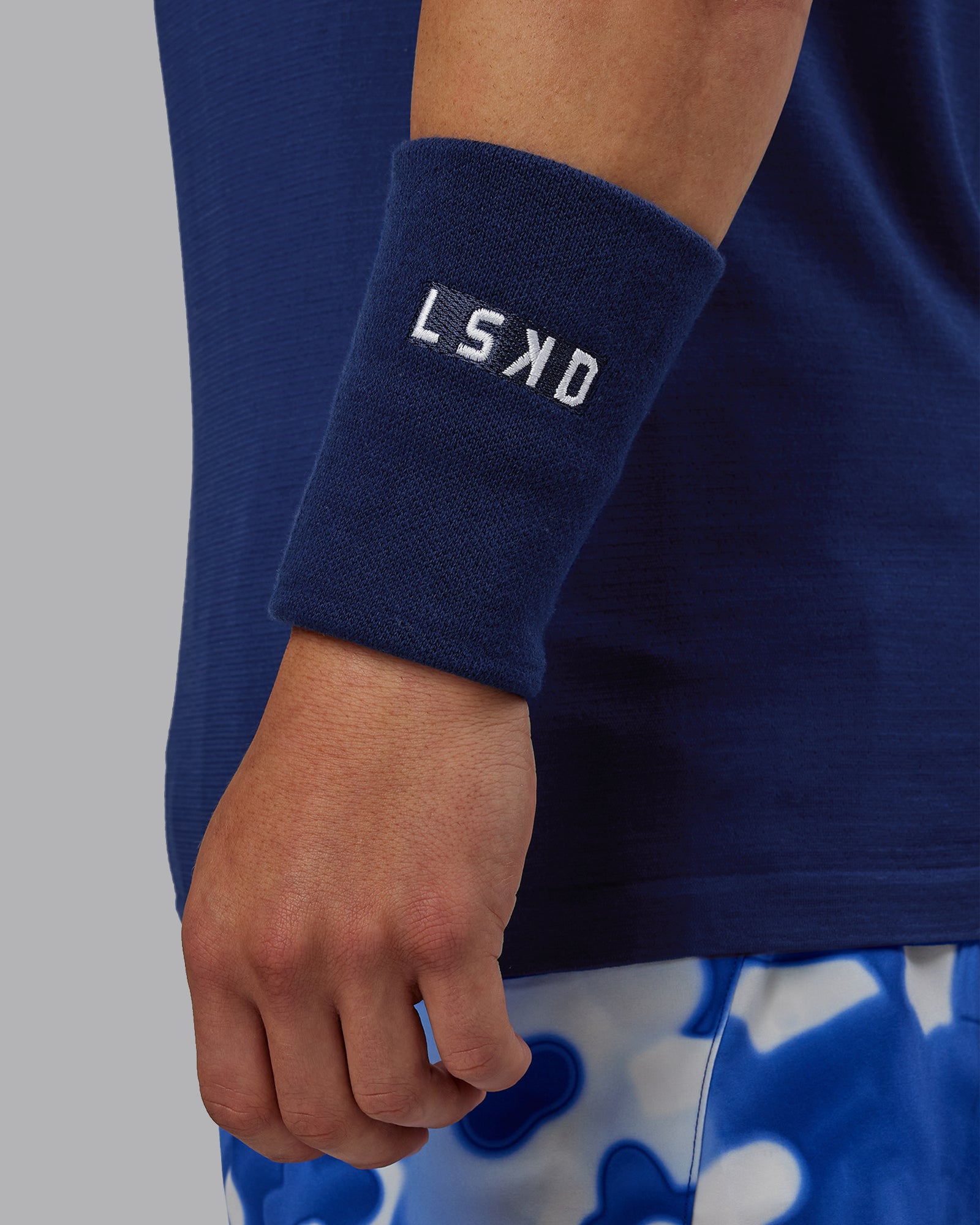 Tennis Wristband 5.5" - Midnight Blue-White
