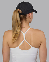 Woman wearing Train Cap - Black-White