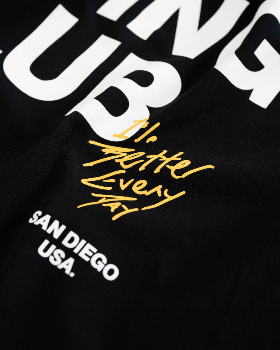 Unisex Lifting Club FLXCotton Tee Oversize - Black-White-Yellow